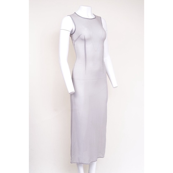Dolce & Gabbana Gray Sheer Midi Dress - Picture 3 of 7